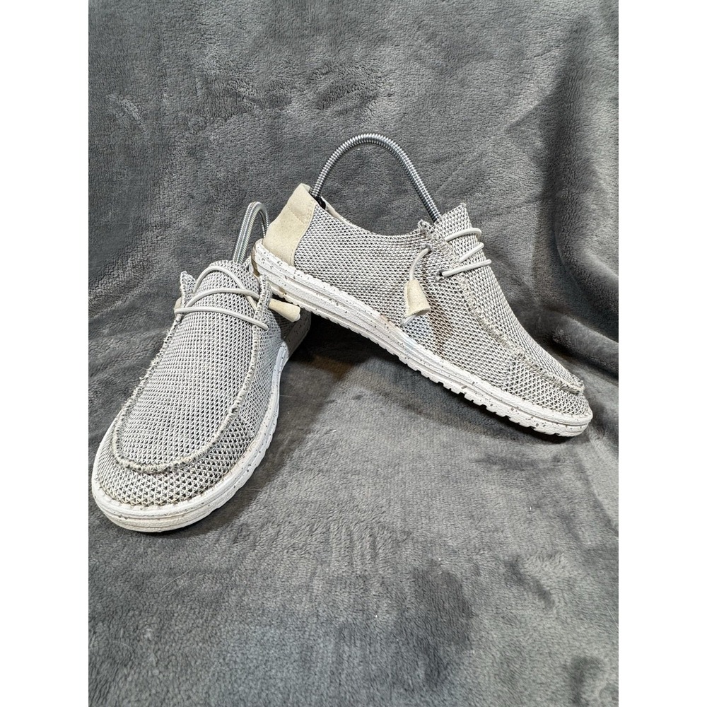 Hey Dude Wendy Sox Shoes Womens Size 9 Gray Mesh Slip On Casual Loafer EU 40